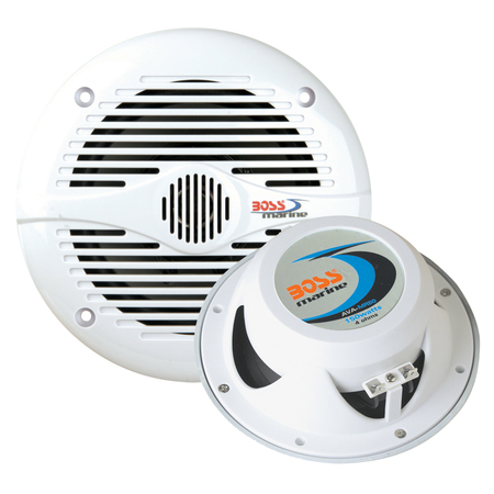 BOSS AUDIO MR50W 5.25" Round Marine Speakers - (Pair) White MR50W